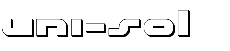 Font Uni-Sol Outline: Mehr Infos & Zeichen Übersicht TTF: Uni-Sol Outline Font