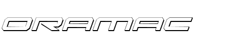 Oramac Shadow Italic Schriftart