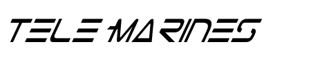 Tele-Marines Condensed Italic Schriftart