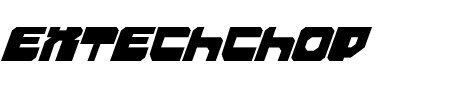 Font Extechchop: Mehr Infos & Zeichen Übersicht TTF: Extechchop Font