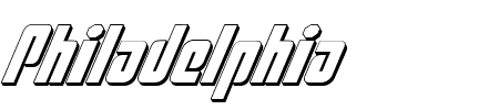 Philadelphia Italic 3D Schriftart