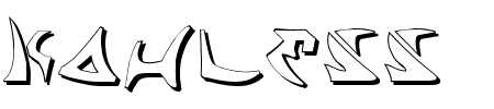 Font Kahless Shadow: Mehr Infos & Zeichen Übersicht TTF: Kahless Shadow Font