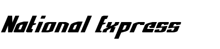 National Express Italic Schriftart