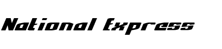 National Express Exp Italic Schriftart