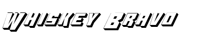 Font Whiskey Bravo Victor 3D: Mehr Infos & Zeichen Übersicht TTF: Whiskey Bravo Victor 3D Font