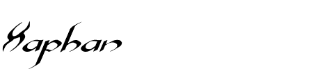 Xaphan Expanded Italic Schriftart