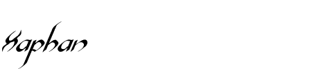 Xaphan II Italic Schriftart
