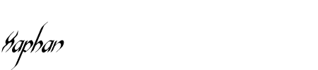 Xaphan II Condensed Italic Schriftart