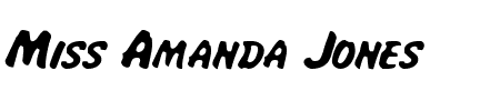 Miss Amanda Jones Ital Schriftart