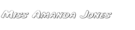 Miss Amanda Jones Shadow ItalExp Schriftart