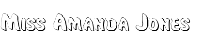 TTF: Miss Amanda Jones Shadow Schriftart