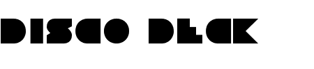 Disco Deck Schriftart