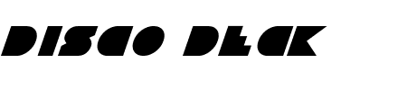 Disco Deck Italic Schriftart