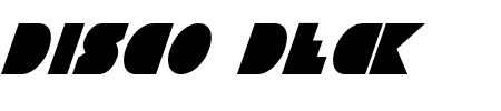 Disco Deck Condensed Italic Schriftart