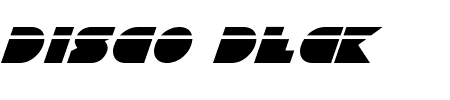 Disco Deck Laser Italic Schriftart