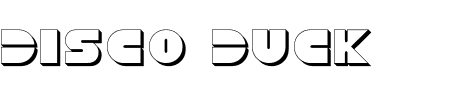 Font Disco Duck 3D: Mehr Infos & Zeichen Übersicht TTF: Disco Duck 3D Font