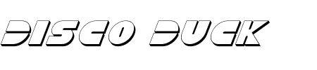 Disco Duck 3D Italic Schriftart