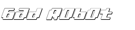 bad robot 3d italic Schriftart