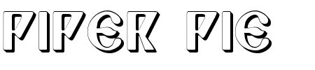 Piper Pie 3D Schriftart