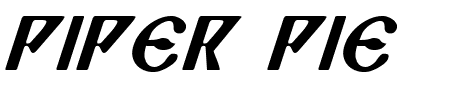 Piper Pie Italic Schriftart