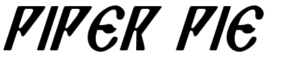 Piper Pie Cond Italic Schriftart