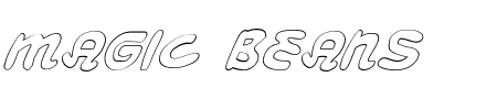 TTF: Magic Beans Outline Italic Font