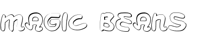 Font Magic Beans 3D: Mehr Infos & Zeichen Übersicht TTF: Magic Beans 3D Font