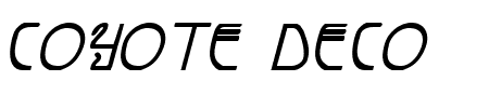 Coyote Deco Bold Italic Schriftart