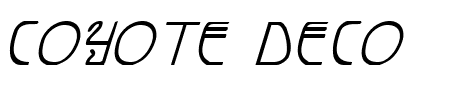 Coyote Deco Italic Schriftart