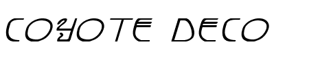 Coyote Deco ExpItal Schriftart