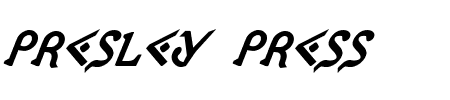 Presley Press ExtraBold Ital Schriftart