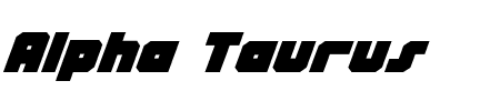 Alpha Taurus Expanded Italic Schriftart