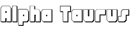 Font Alpha Taurus 3D: Mehr Infos & Zeichen Übersicht TTF: Alpha Taurus 3D Font