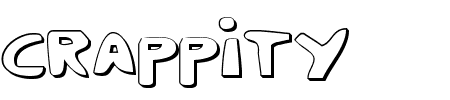 Font Crappity-Crap-Crap 3D: Mehr Infos & Zeichen Übersicht TTF: Crappity-Crap-Crap 3D Font