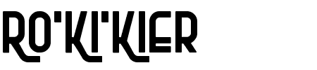 TTF: Ro'Ki'Kier Schriftart