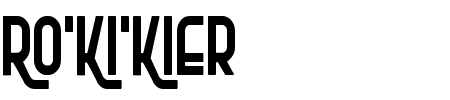 Ro'Ki'Kier Condensed Schriftart