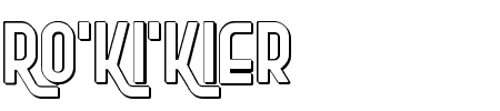 Ro'Ki'Kier Shadow Schriftart