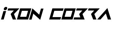 Iron Cobra Bold Italic Schriftart