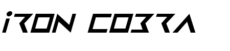 Iron Cobra Italic Schriftart