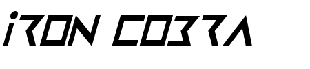 Iron Cobra Condensed Italic Schriftart
