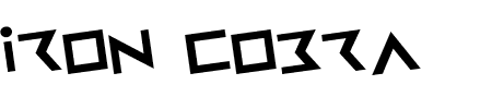 Iron Cobra Rotated Schriftart