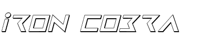 Iron Cobra 3D Italic Schriftart