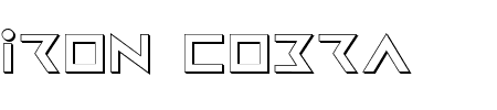 Font Iron Cobra 3D: Mehr Infos & Zeichen Übersicht TTF: Iron Cobra 3D Font