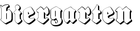 Biergrten Shadow Schriftart