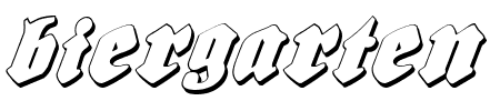Biergrten Shadow Italic Schriftart