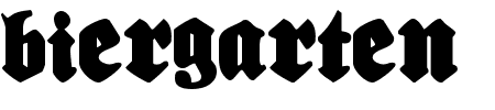 Biergrten Schriftart