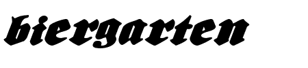 Biergrten Expanded Italic Schriftart