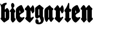 Biergrten Condensed Schriftart