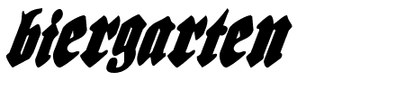 Biergrten Condensed Italic Schriftart