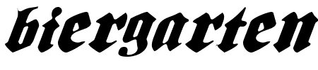Biergrten Light Italic Schriftart